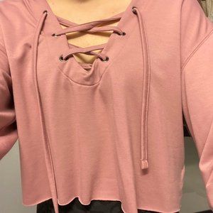 ✰ Express Cropped Hoodie ✰ (Pink)